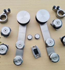 Bộ phụ kiện lùa kính rây tròn inox bóng(phi 25) DOSICO