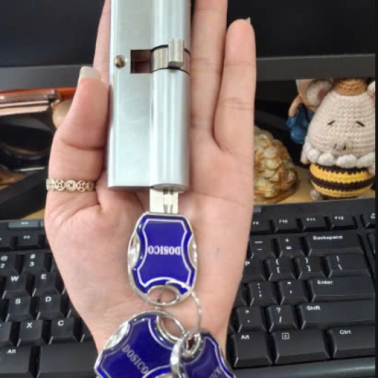 Lõi khóa hệ 55- 1 đầu chìa mở ra + mở vào 